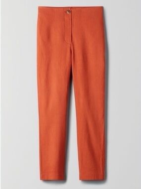 Wilfred Aritzia Cherice terracotta Italian linen blend cigarette pant Size 2